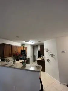 After Ceiling Popcorn Texture Removal and Retexture