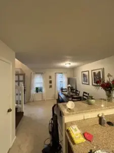 After Ceiling Popcorn Texture Removal and Retexture