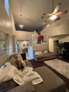 After Ceiling Popcorn Texture Removal and Retexture