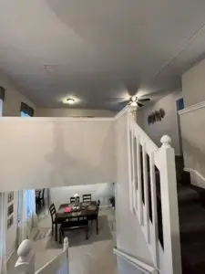 After Ceiling Popcorn Texture Removal and Retexture