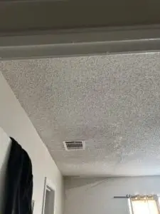 Before Ceiling Popcorn Texture Removal