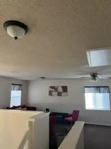 Before Ceiling Popcorn Texture Removal