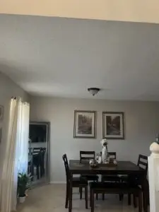 Before Ceiling Popcorn Texture Removal