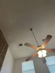 Before Ceiling Popcorn Texture Removal