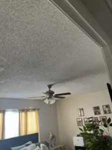 Before Ceiling Popcorn Texture Removal