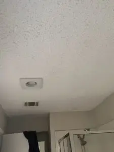 Before Ceiling Popcorn Texture Removal