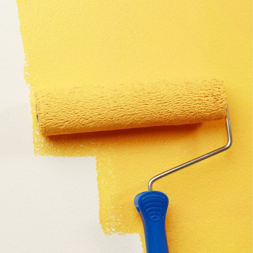 Painting a wall yellow
