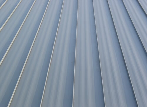 Silver metal roof