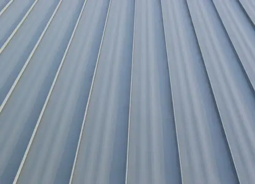 Silver metal roof