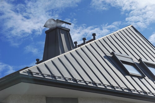 Example of a standing seam metal roof