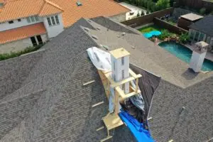 During reconstruction of chimney