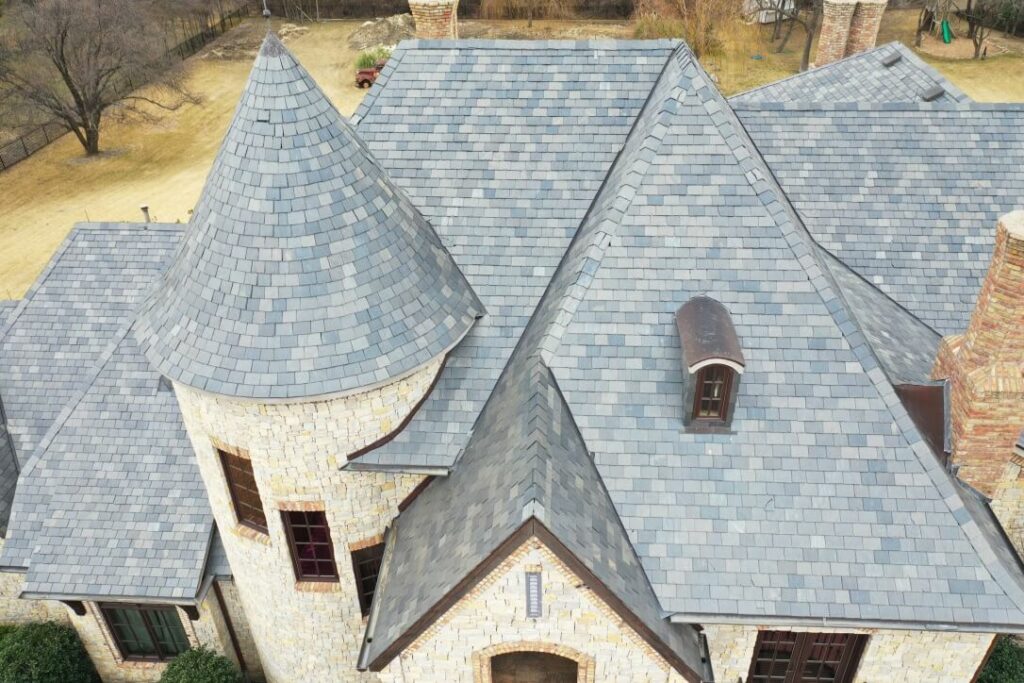 slate roofing project in Frisco