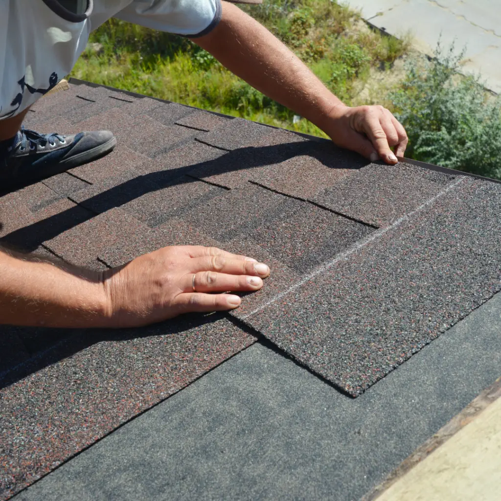 image of a roof being replaced with insurance