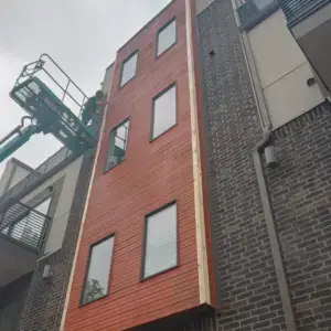 during the addition of adding panels to the siding