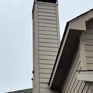 repairing chimney repair from damaged plywood substrate