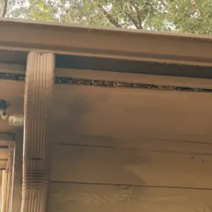We replaced some shingles and covered the holes where