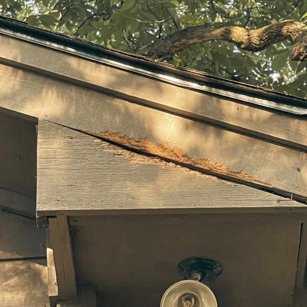 We replaced some shingles and covered the holes where
