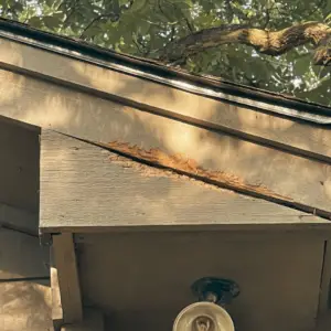 We replaced some shingles and covered the holes where