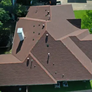 Old roof on the total roof replacement