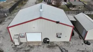 image of metal roof replacement damaged by hail storm