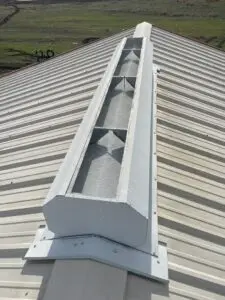 image of metal roof replacement damaged by hail storm