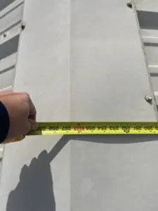 image of metal roof replacement damaged by hail storm