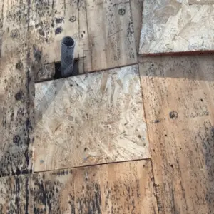 The damage of the gutter system not properly installed