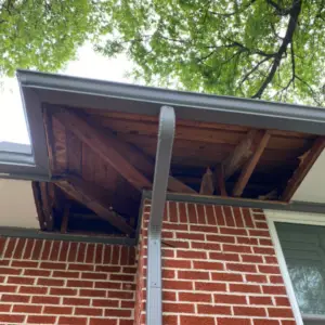 The damage of the gutter system not properly installed