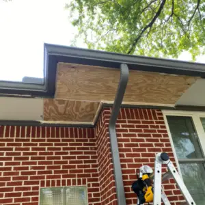 The damage of the gutter system not properly installed