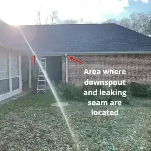 gaps in gutters that is causing leaking