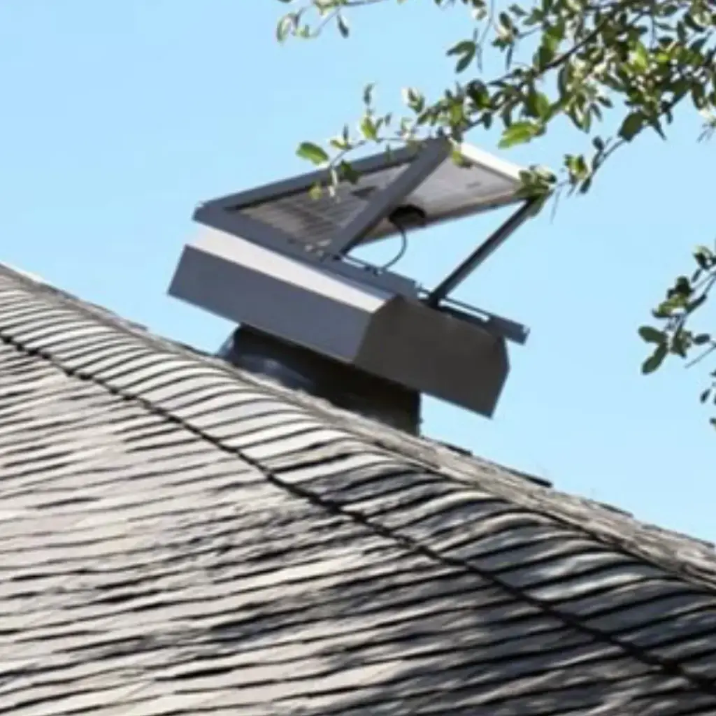 Solar vent on the roof