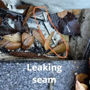 gaps in gutters that is causing leaking