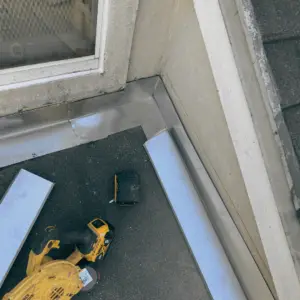 processing of replacing flashing