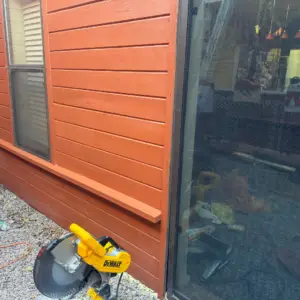 repaired siding