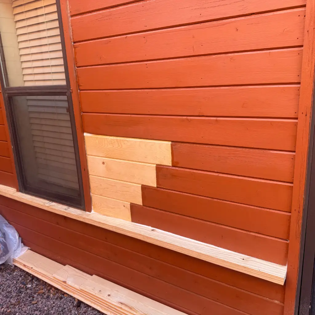 repaired siding