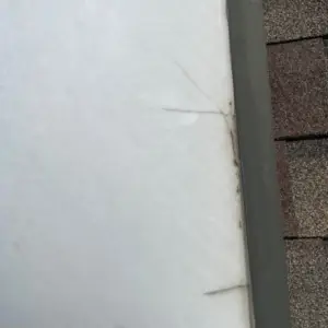 close up of cracked skylight