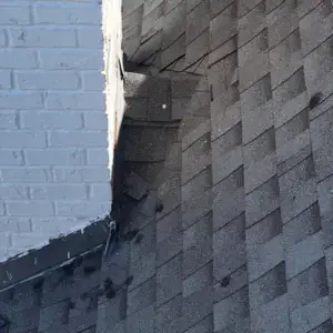 damaged chimney shingles