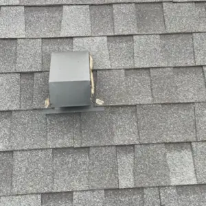 replaced shingles from damaged roof