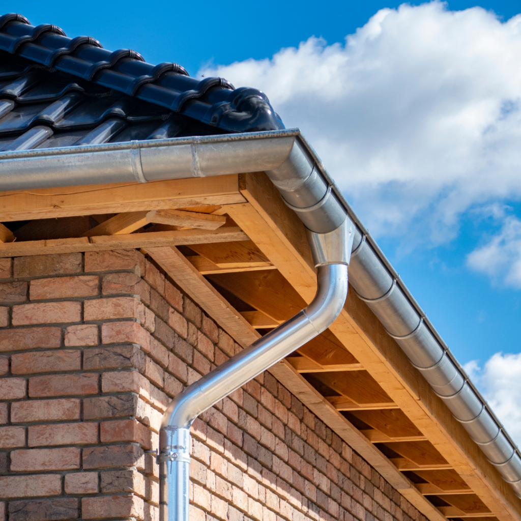 Gutters on a home