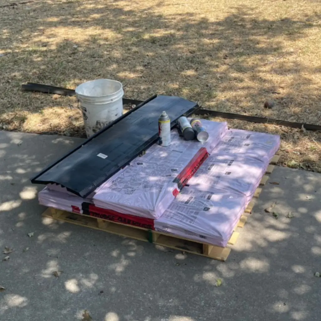 leftover shingles after a roof replacement