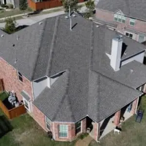 photo of home roof drone view