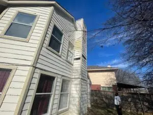 siding on a home that is missing and chipped siding