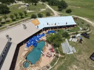 Shepherd Metal Roofing slope replacement project in rural Texas