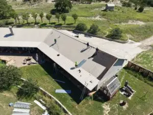 Shepherd Metal Roofing slope replacement project in rural Texas