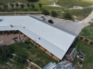 Shepherd Metal Roofing slope replacement project in rural Texas
